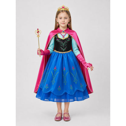 Princess Costume with Cape and Accessories on-model view