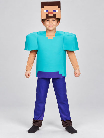 Minecraft-Style Steve Costume