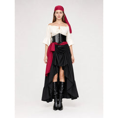 Pirate-Style Costume with Corset