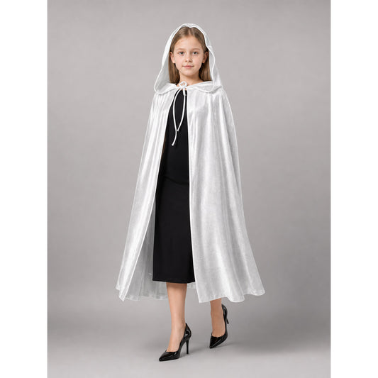 White Hooded Costume Cloak