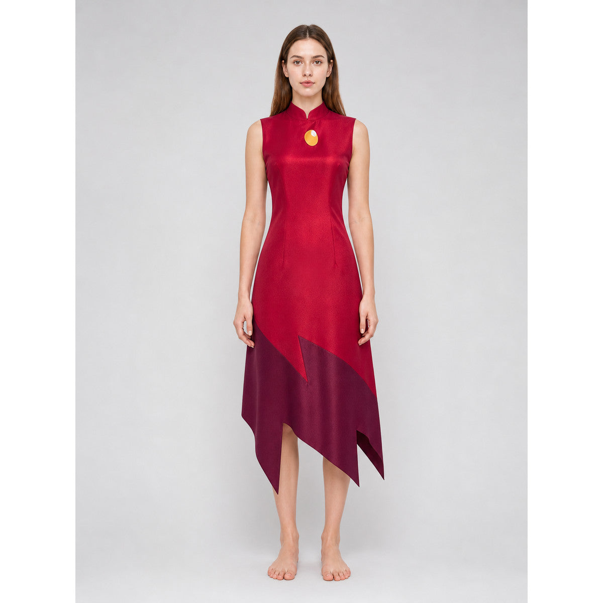 Edalyn Cosplay Dress, Dark Red, Sleeveless