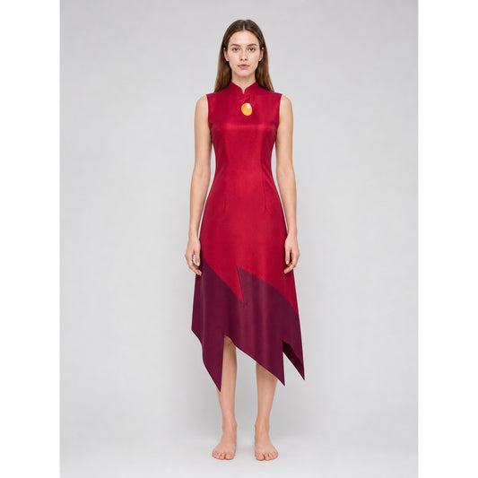 Edalyn Cosplay Dress, Dark Red, Sleeveless