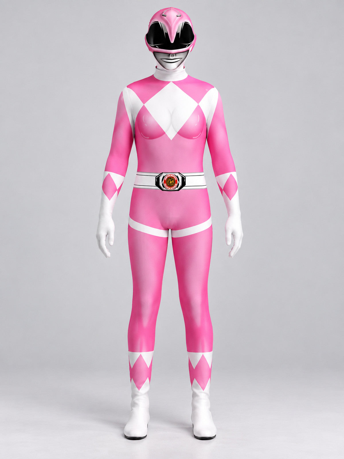 Pink Jumpsuit with White Diamonds Cosplay Costume