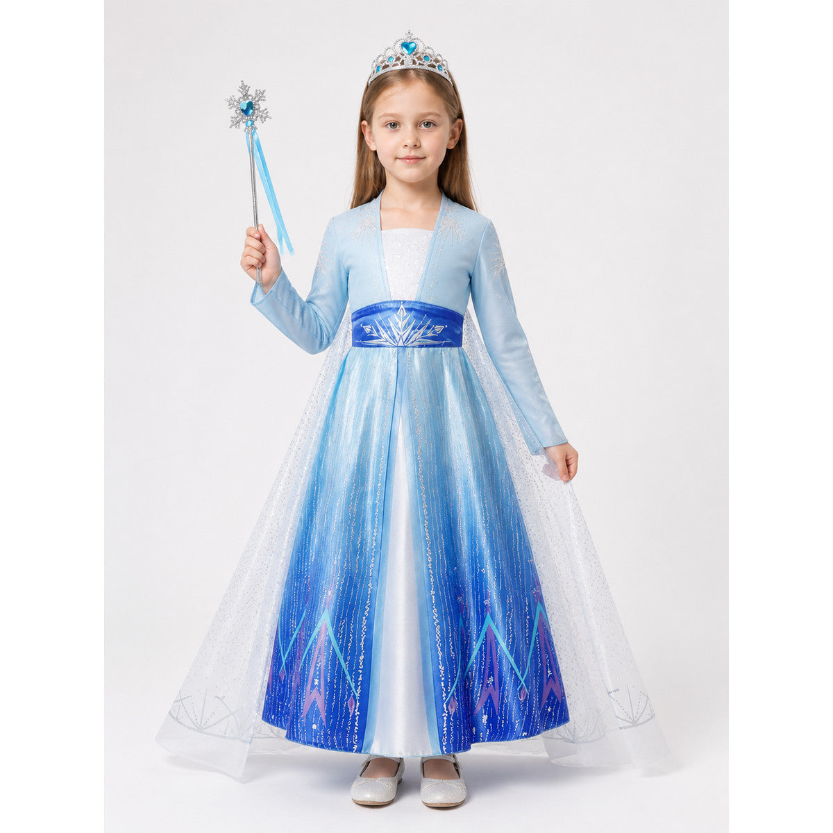 Blue and White Princess Costume for Halloween main product view