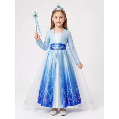 Blue and White Princess Costume for Halloween main product view
