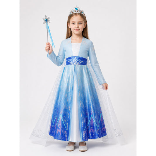 Blue and White Princess Costume for Halloween main product view