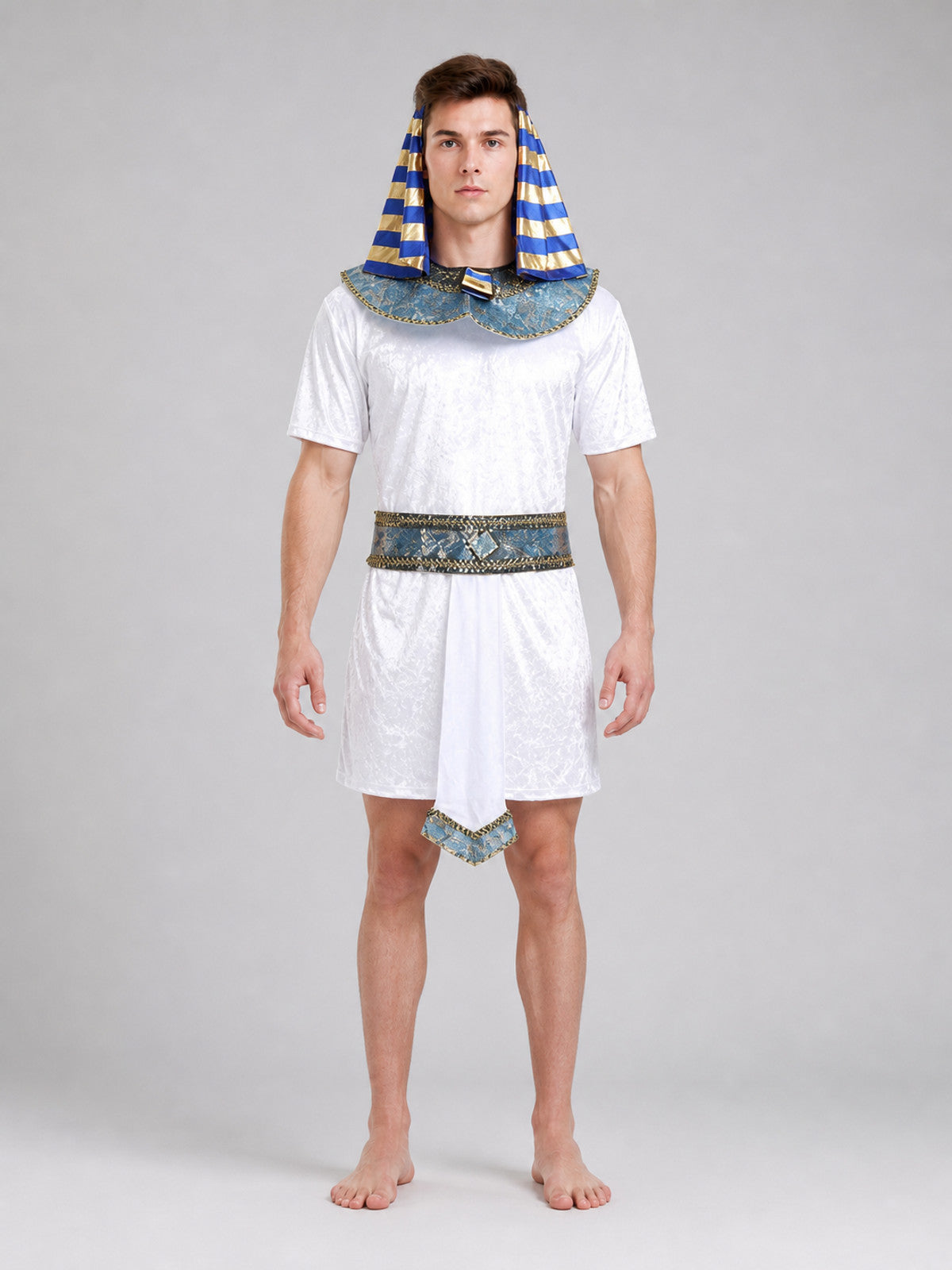 Ancient Egyptian Pharaoh Costume for Masquerades and Stage Performances front view