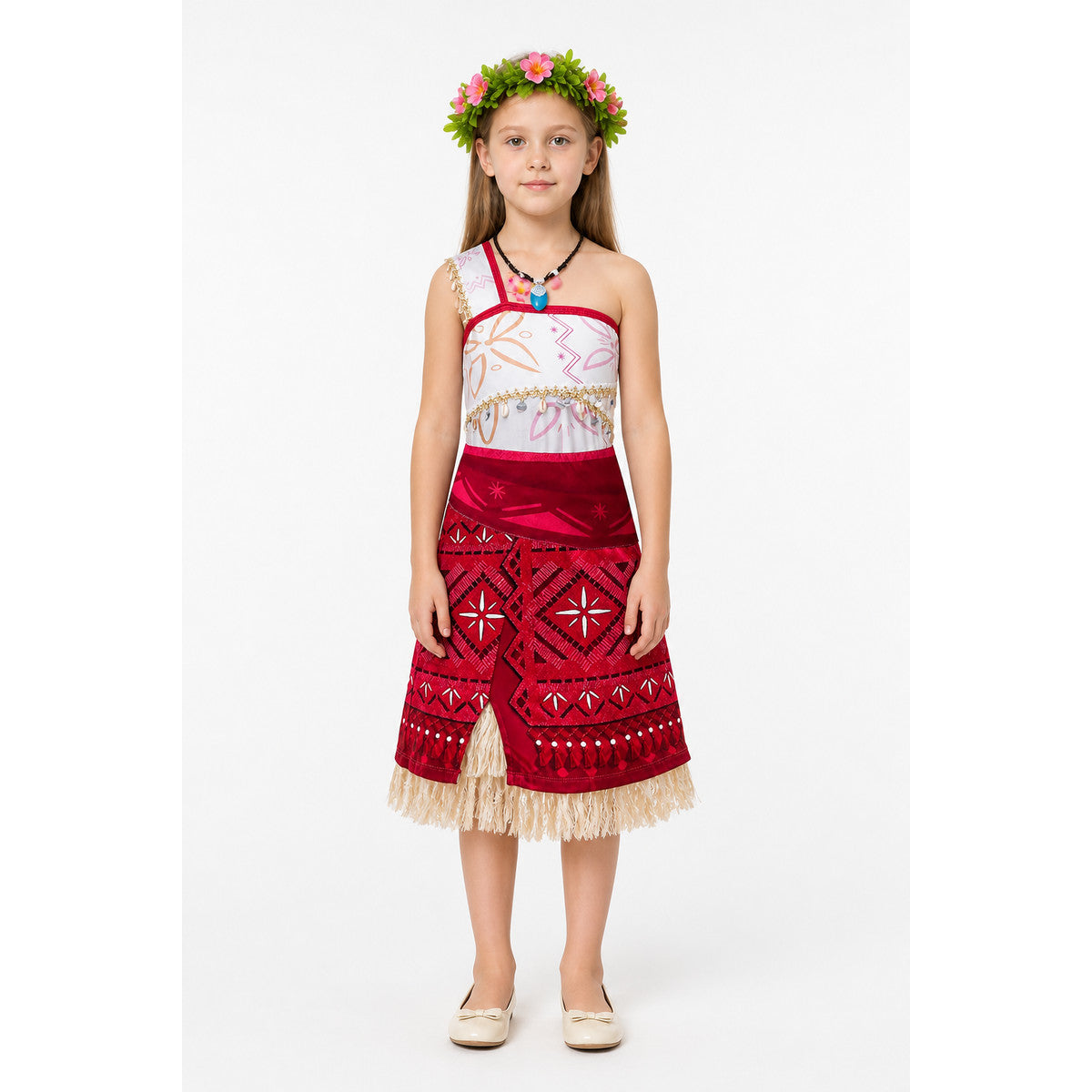 Costume Dress with Ethnic Pattern and Fringe main product view