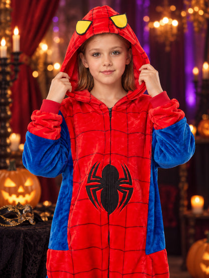 Insulated Hooded Zip-Up Pajama Jumpsuit
