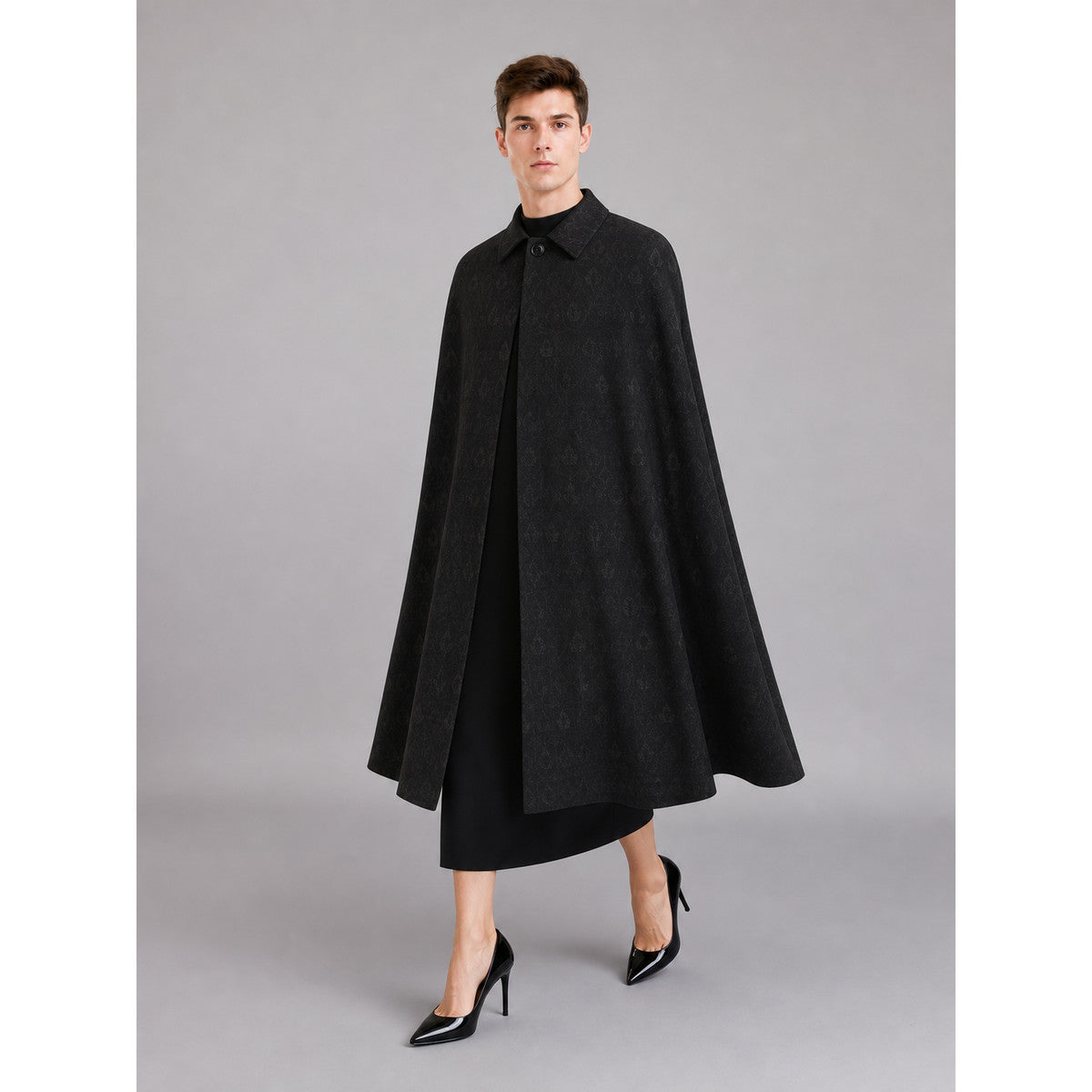 Black Full-Length Pants with Belt Loops
