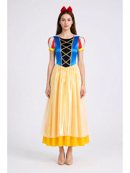 Carnival Dress with a Full Skirt and Short Sleeves main product view