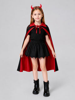 Vampire Costume with Cape and Horns