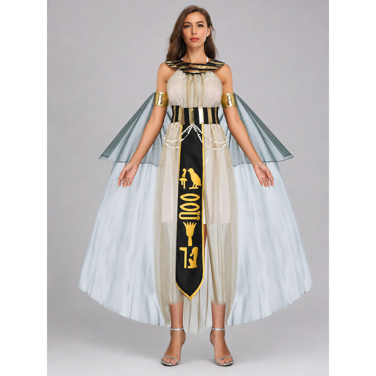 Egyptian Costume with Cape, Belt, and Arm Cuffs