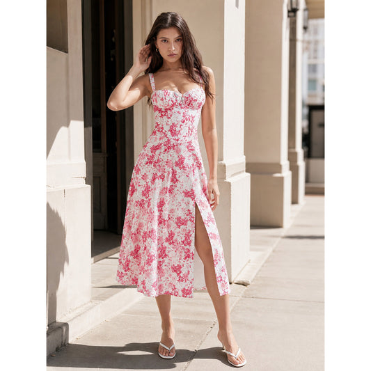 Women's Floral Print Spaghetti Strap Dress