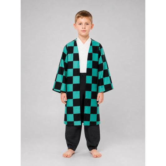 Anime Plaid Long-Sleeve Jacket