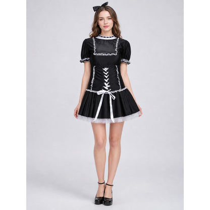 Gothic Lace and Bow Dress Set