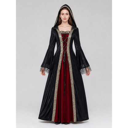 Gothic Hooded Costume Dress for Cosplay