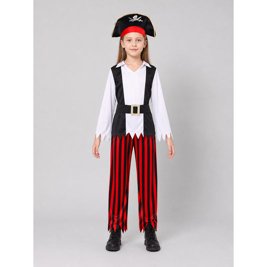Children's Pirate Costume with Hat front view