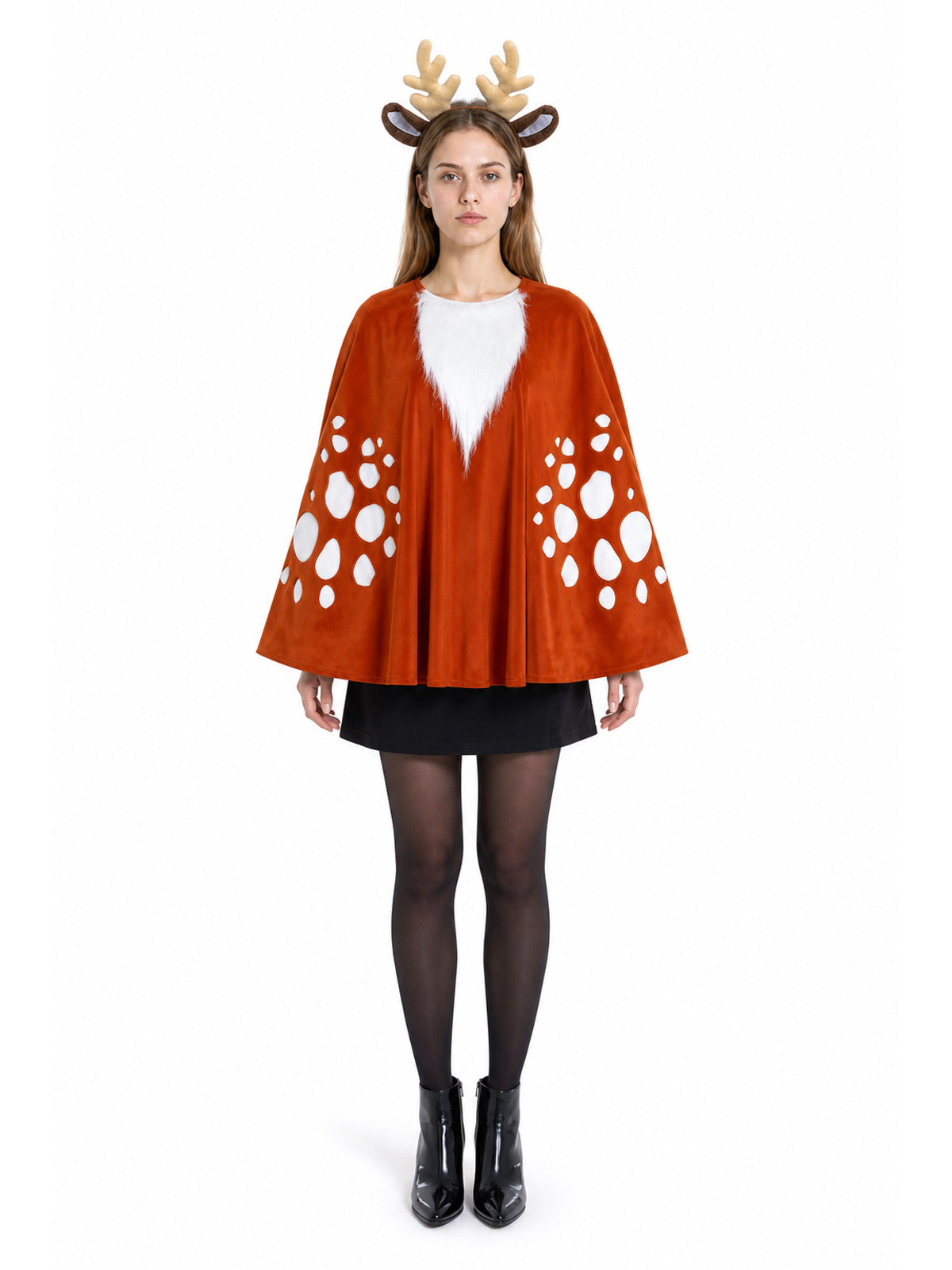 Deer Costume with Antlers and Cape for Festive Events