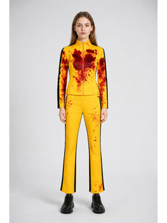 Tracksuit with Red Spots and Black Stripes