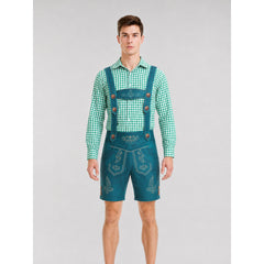 Plaid Bavarian-Style Shirt for Oktoberfest