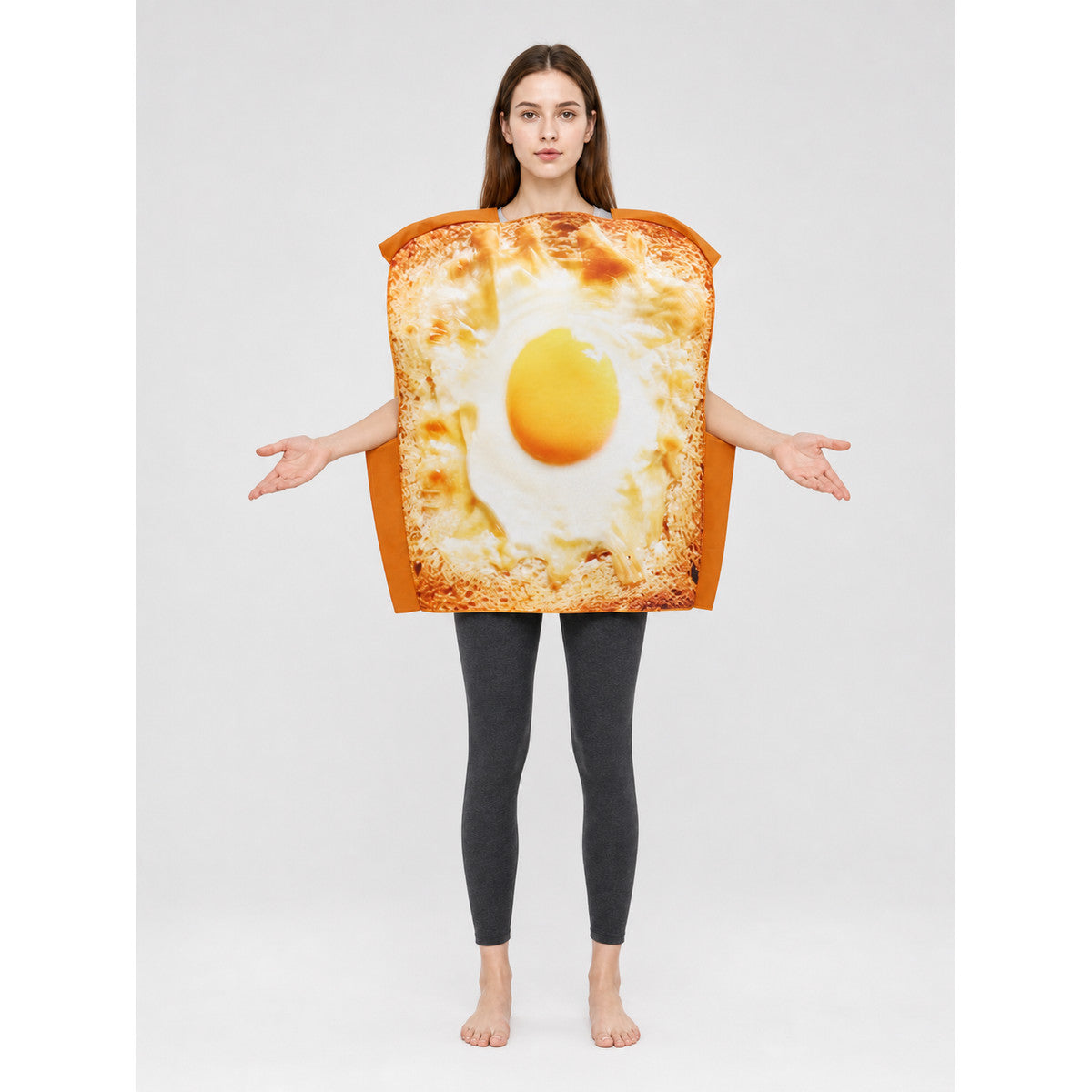 Toast and Fried Egg Costume for Halloween and Parties on-model view