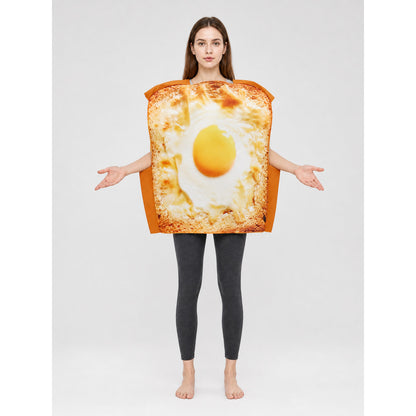 Toast and Fried Egg Costume for Halloween and Parties on-model view