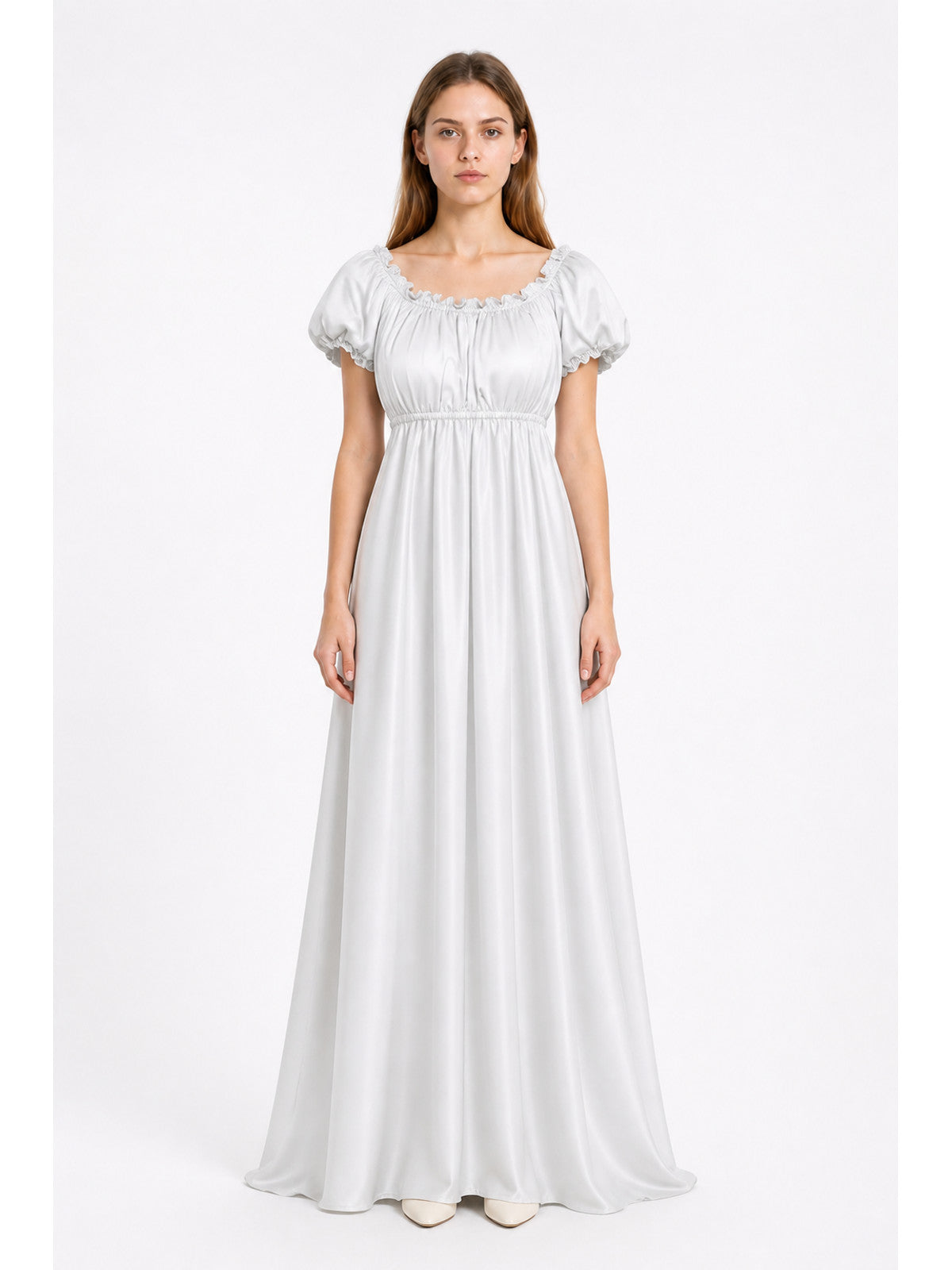 Long White Ball Gown for Cosplay main product view