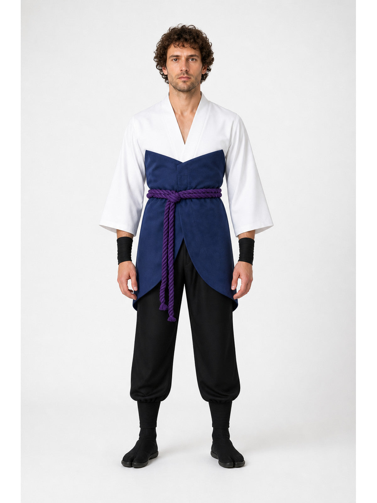 Uchiha Sasuke Cosplay Costume with Cloak and Belt main product view