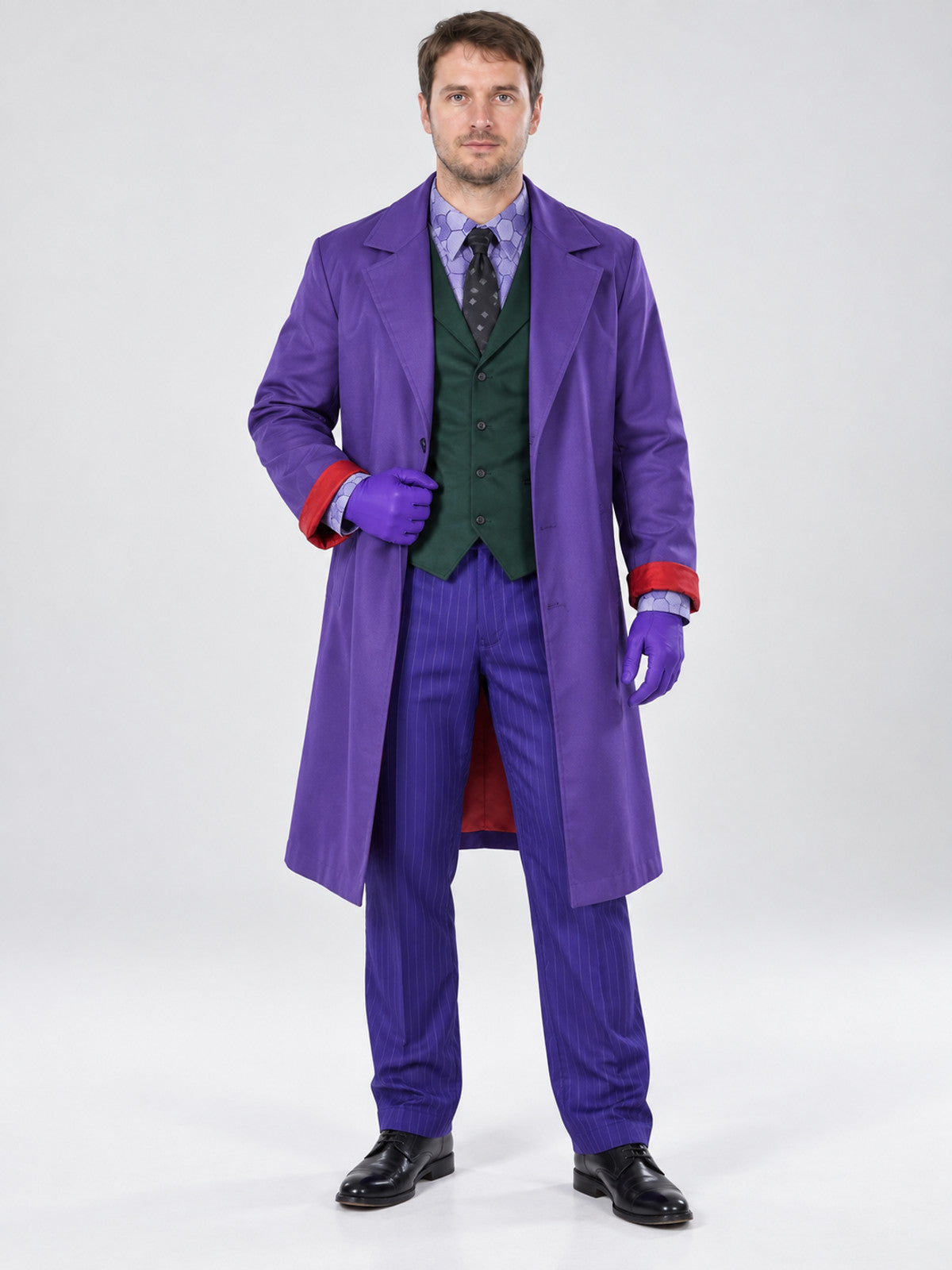 Joker Cosplay Costume: Purple with Vest