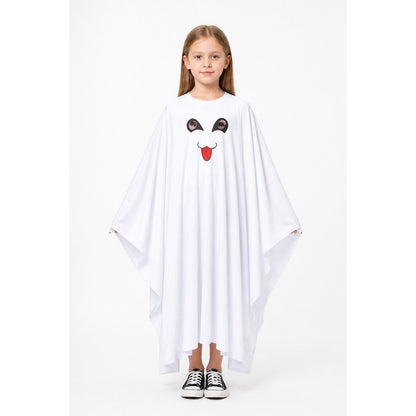 White Ghost Cape with Face for Halloween main product view