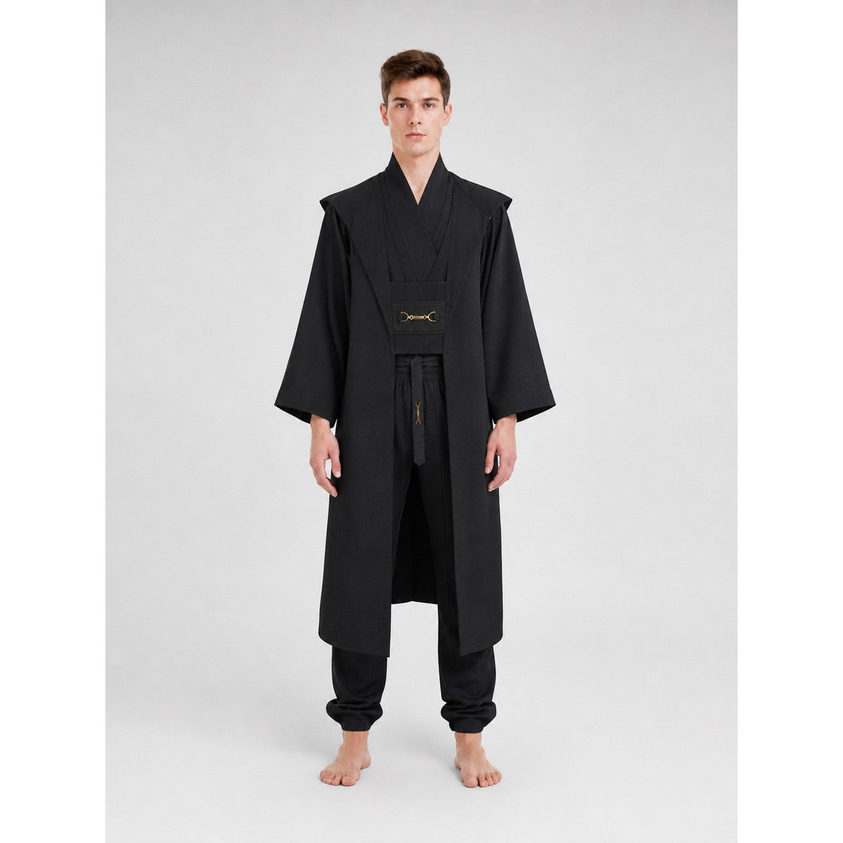 Obi-Wan Kenobi Cosplay Costume, Black Robe