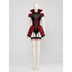 Gothic Red and Black Vampire Costume, Sizes M-XL