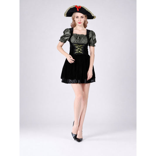 Pirate Carnival Costume with Dress and Hat