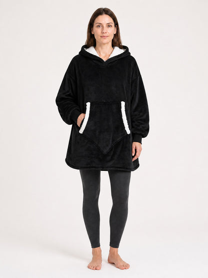 Long Hooded Blanket Hoodie, Relaxed Fit main product view