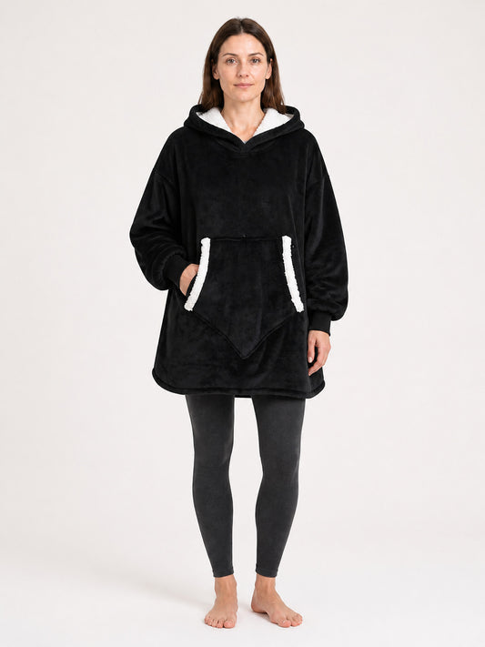 Long Hooded Blanket Hoodie, Relaxed Fit main product view