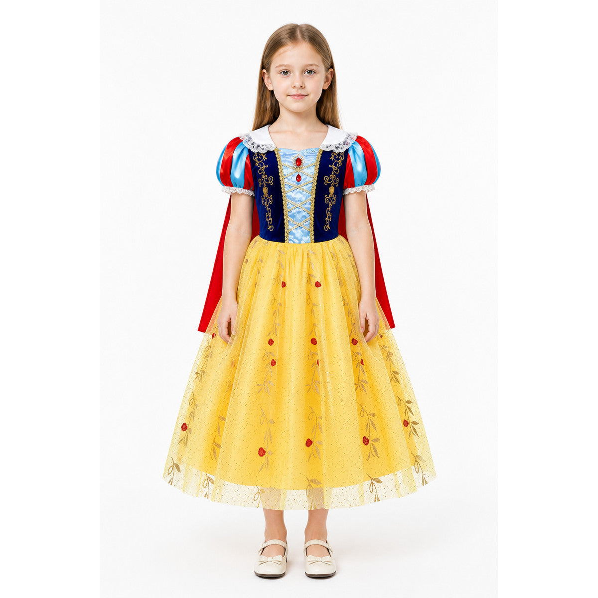 Snow White Dress with a Red Cape and Blue Bodice main product view