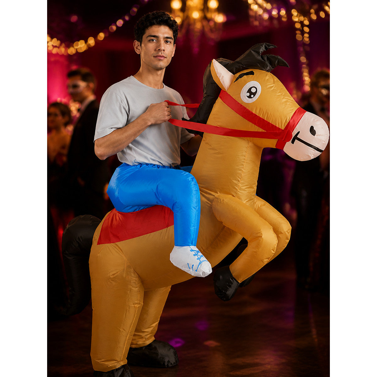 Inflatable Horse Costume for Carnival Parties on-model view