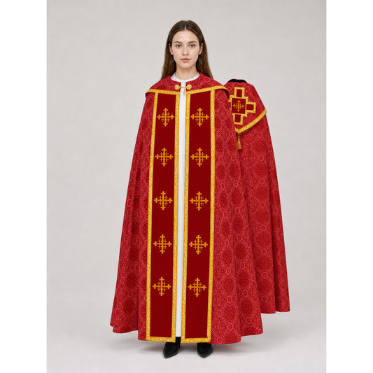 Ritual Cape with Crosses and Gold Trim