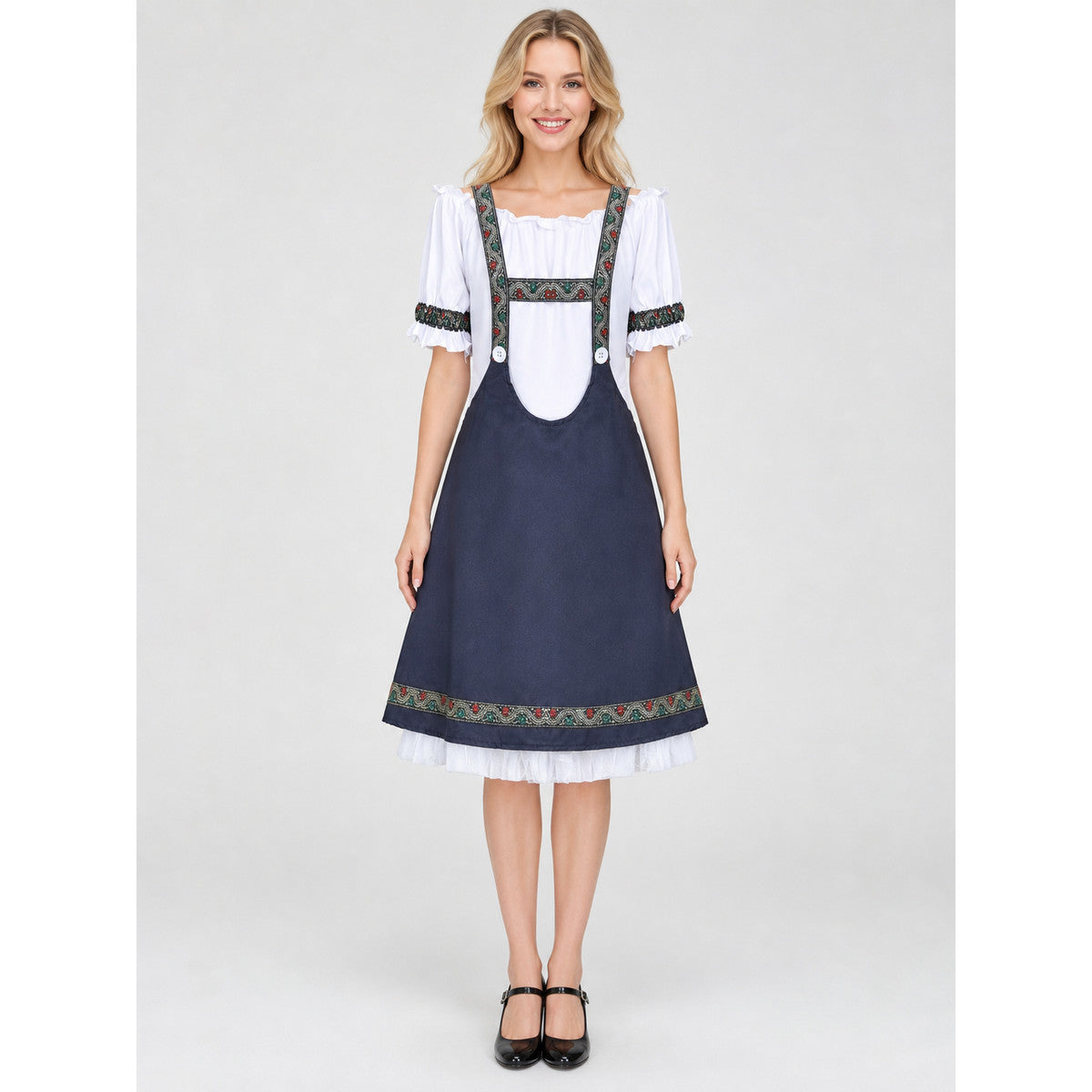 German Beer Festival Costume: Sundress and Blouse on-model view