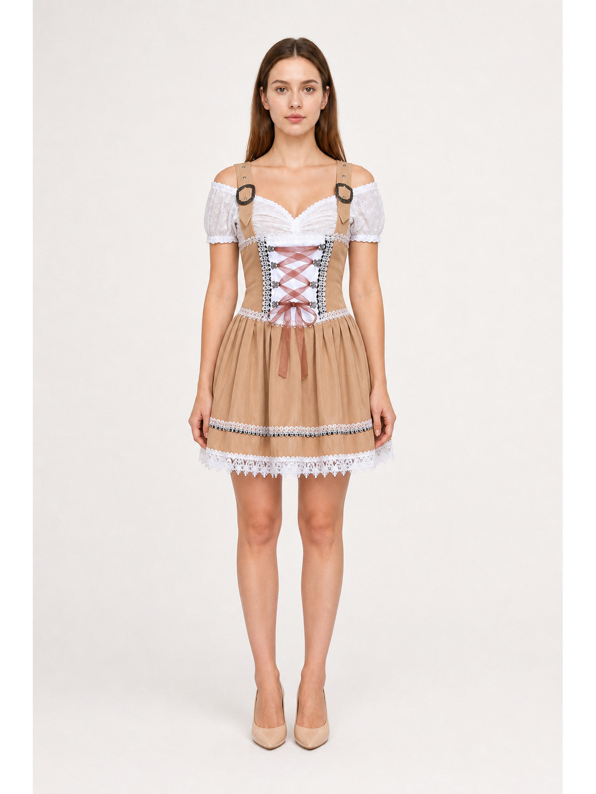Bavarian Oktoberfest Dress with Corset and Lace