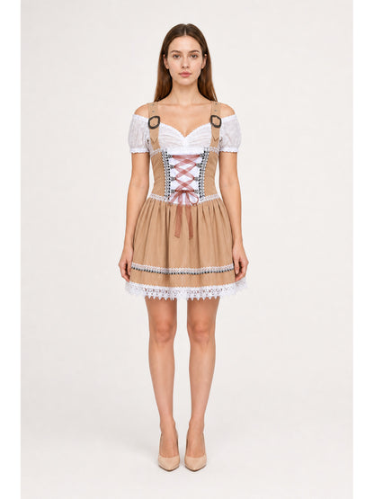 Bavarian Oktoberfest Dress with Corset and Lace