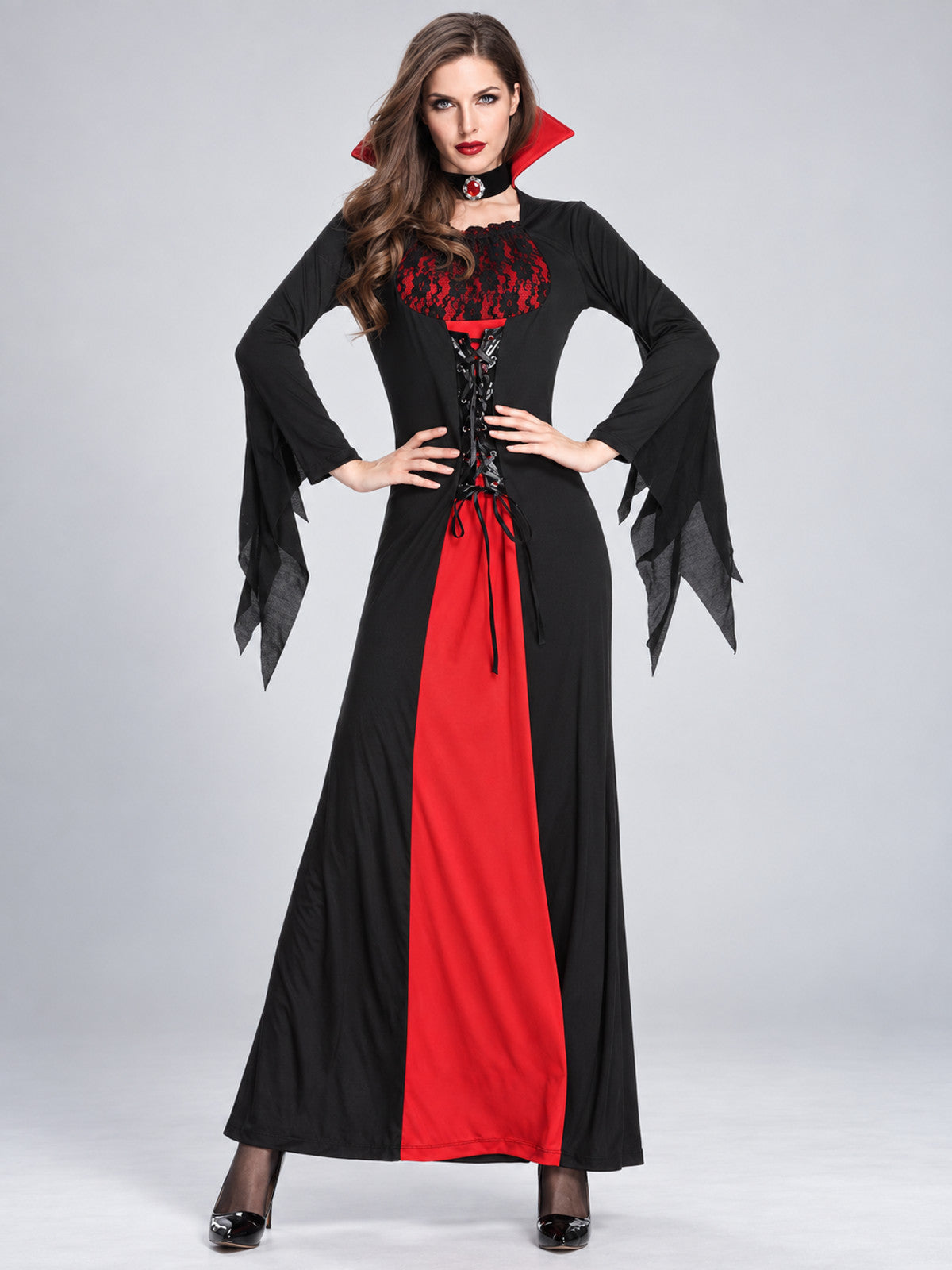 Vampire High-Neck Carnival Dress