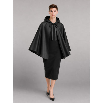 Black Hooded Carnival Cloak for Cosplay