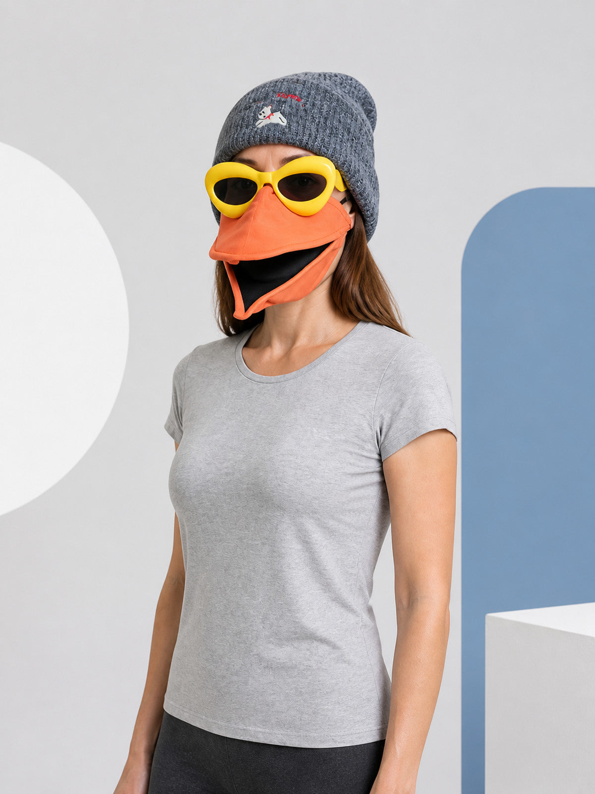 Duck Carnival Mask with Orange Beak