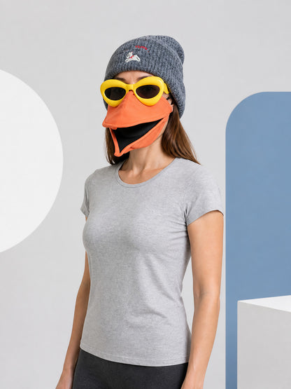 Duck Carnival Mask with Orange Beak