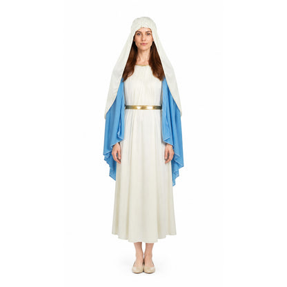 Hooded Robe with a Blue Cape and Gold Belt main product view