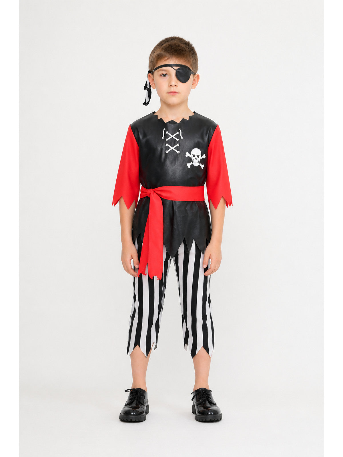 Pirate Costume Set with Striped Pants