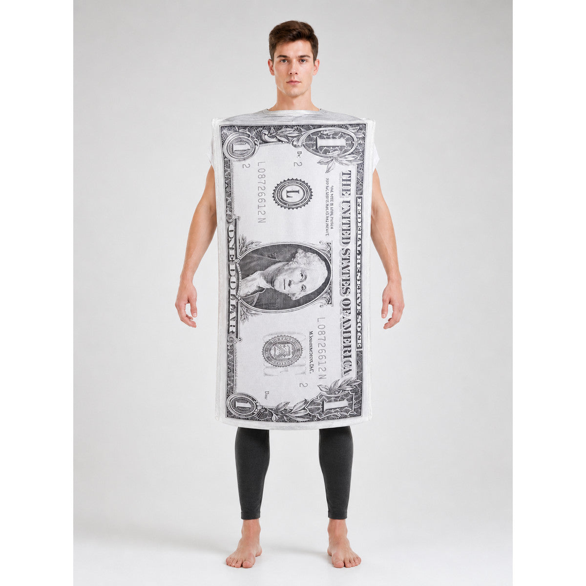 Carnival Costume Tunic with Dollar Bill Print