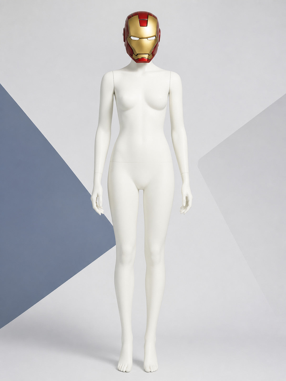 Red and Gold Superhero-Style Carnival Mask